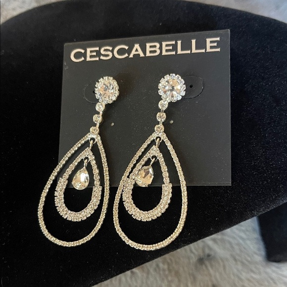cescabelle Jewelry - Gold and Silver Crystal Drop Earrings